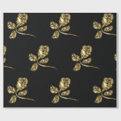 Papier Cadeau Motif Rose d'or (Plat)