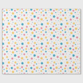 Papier Cadeau Motif Rose et Blue Stars (Plat)