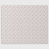 Papier Cadeau Motif rose et gris classique (Plat)