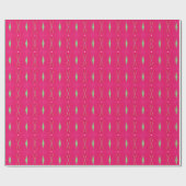 Papier Cadeau Motif rose et oignon vert vibrant (Plat)