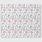 Papier Cadeau Motif rose flamingo sans couture sur arrière - pla (Plat)