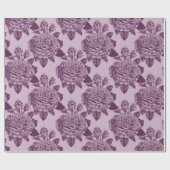 Papier Cadeau Motif Rose Mauve (Plat)