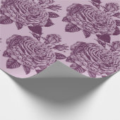 Papier Cadeau Motif Rose Mauve (Coin)
