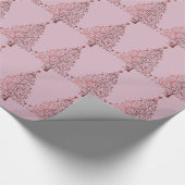 Papier Cadeau Motif rose mou décoratif d'arbre de Noël (Coin)