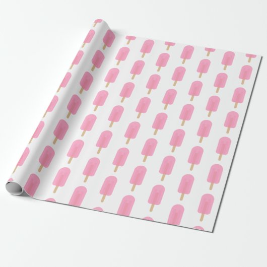 Papier Cadeau Motif rose pâle mignon (Déroulé)