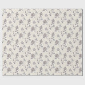 Papier Cadeau Motif rose pastel (Plat)