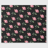 Papier Cadeau Motif Rose Rose (Plat)