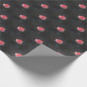 Papier Cadeau Motif rose rose simple (Coin)