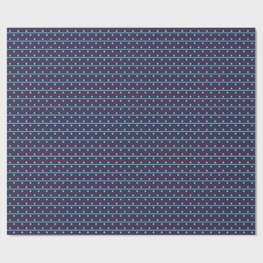 Papier Cadeau Motif Rouge Blanc Et Bleu Océan (Plat)
