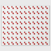 Papier Cadeau Motif rouge de coccinelle (Plat)