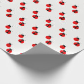Papier Cadeau Motif rouge de coccinelle (Coin)