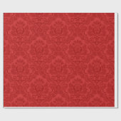 Papier Cadeau Motif rouge de damassé (Plat)