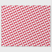 Papier Cadeau Motif rouge de festin d'os de chien de chiot (Plat)