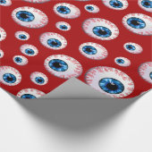 Papier Cadeau Motif rouge de globe oculaire (Coin)