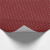 Papier Cadeau Motif ROUGE de MUR DE BRIQUES (Coin)