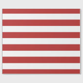 Papier Cadeau Motif rouge de rayures de vacances (Plat)