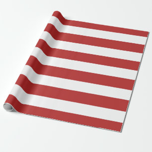 Papier Cadeau Motif rouge de rayures de vacances