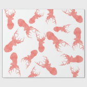 Papier Cadeau Motif rouge de vacances du mâle | du renne | (Plat)