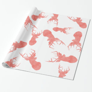 Papier Cadeau Motif rouge de vacances du mâle du renne