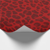 Papier Cadeau Motif rouge d'empreinte de léopard (Coin)
