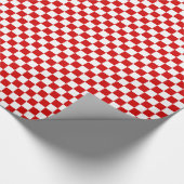 Papier Cadeau Motif rouge et blanc Checker (Coin)