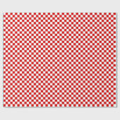 Papier Cadeau Motif rouge et blanc Checker (Plat)