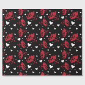 Papier Cadeau Motif rouge et blanc cupide Valentine (Plat)