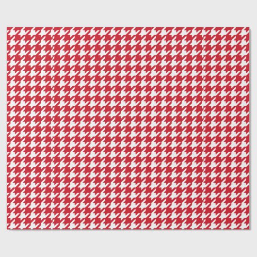 Papier Cadeau Motif rouge et blanc lumineux de pied-de-poule (Plat)