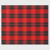 Papier Cadeau Motif rouge et noir (Plat)
