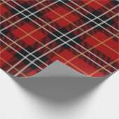 Papier Cadeau Motif rouge gras et noir plaid Noël (Coin)