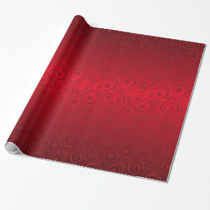 Papier Cadeau Motif rouge Ombre Flocon de neige Damask