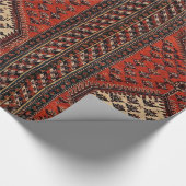 Papier Cadeau Motif rouge oriental de coureur (Coin)