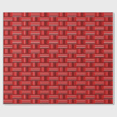 Papier Cadeau Motif rouge unique (Plat)