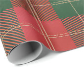 Papier Cadeau Motif rouge vert (Coin rond)