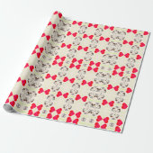 Papier Cadeau Motif Ruban Mignon (Déroulé)