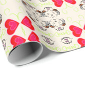 Papier Cadeau Motif Ruban Mignon (Coin rond)