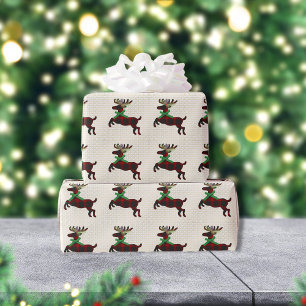 Papier Cadeau Motif Russe Red Boho Deer