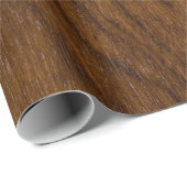 Papier Cadeau Motif rustique en bois (Coin rond)