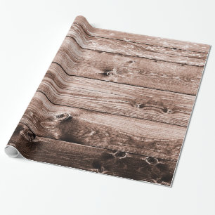 Papier Cadeau Motif rustique en bois