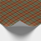 Papier Cadeau Motif rustique rouge et vert amorti de plaid (Coin)