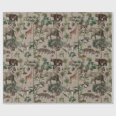 Papier Cadeau Motif Safari (Plat)