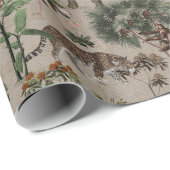 Papier Cadeau Motif Safari (Coin rond)