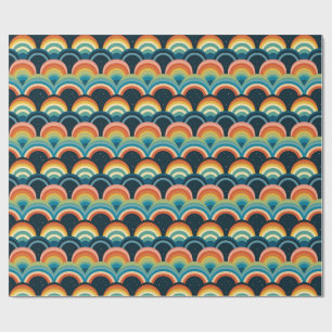 Papier Cadeau Motif sans couleur avec arc-en-ciel et étoiles