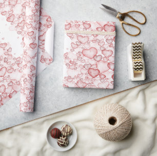 Papier Cadeau motif sans couture à l'aquarelle présentant de nom