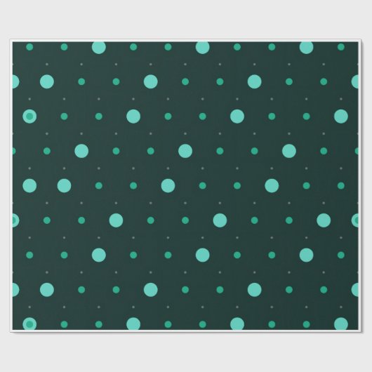 Papier Cadeau Motif sans couture à pois sarcelle (Plat)