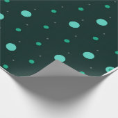Papier Cadeau Motif sans couture à pois sarcelle (Coin)