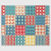 Papier Cadeau Motif sans couture. Arrière-groupe patchwork vinta (Plat)