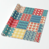 Papier Cadeau Motif sans couture. Arrière-groupe patchwork vinta (Déroulé)