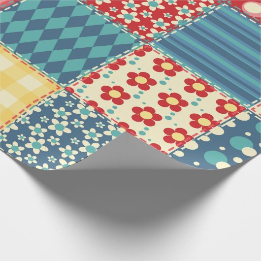 Papier Cadeau Motif sans couture. Arrière-groupe patchwork vinta (Coin)