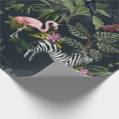 Papier Cadeau Motif sans couture avec animaux de la jungle, fleu (Coin)